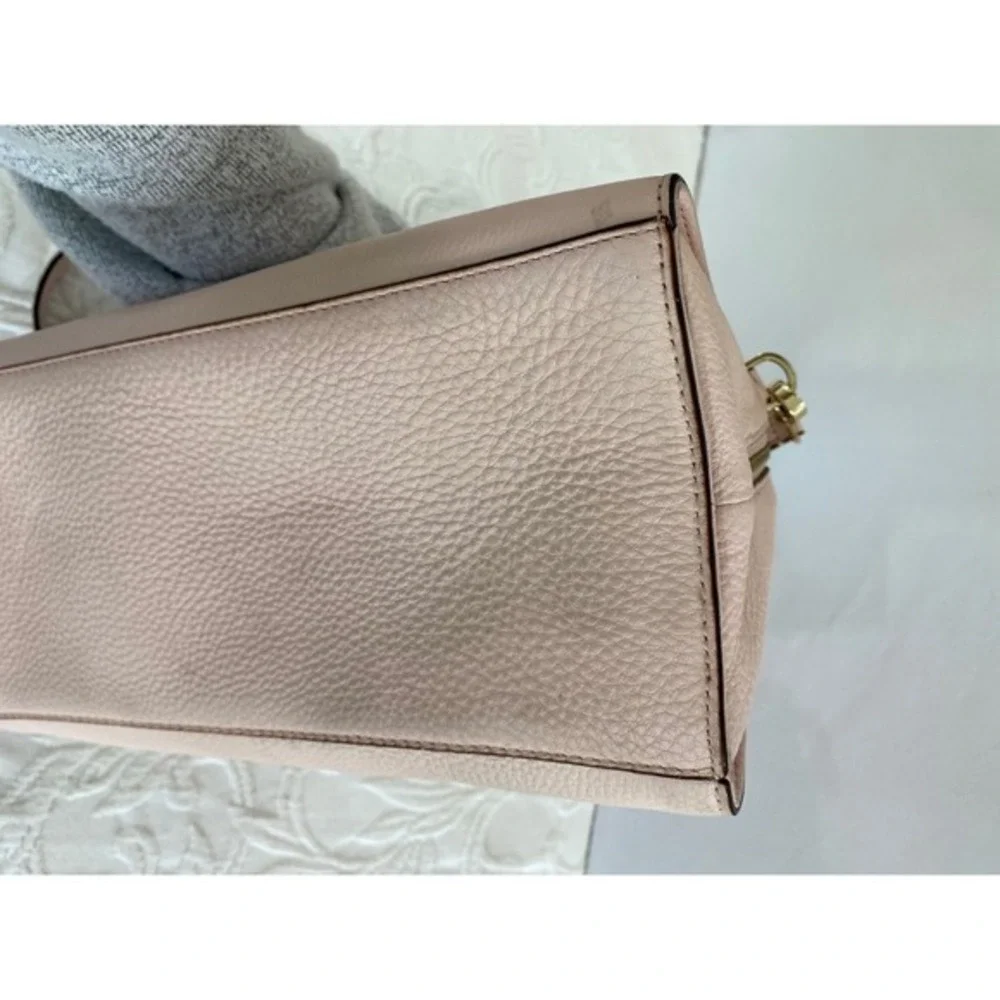Kate Spade Dominique Bag Blush Pink Pebbled Leather Crossbody‎ Designer Luxury